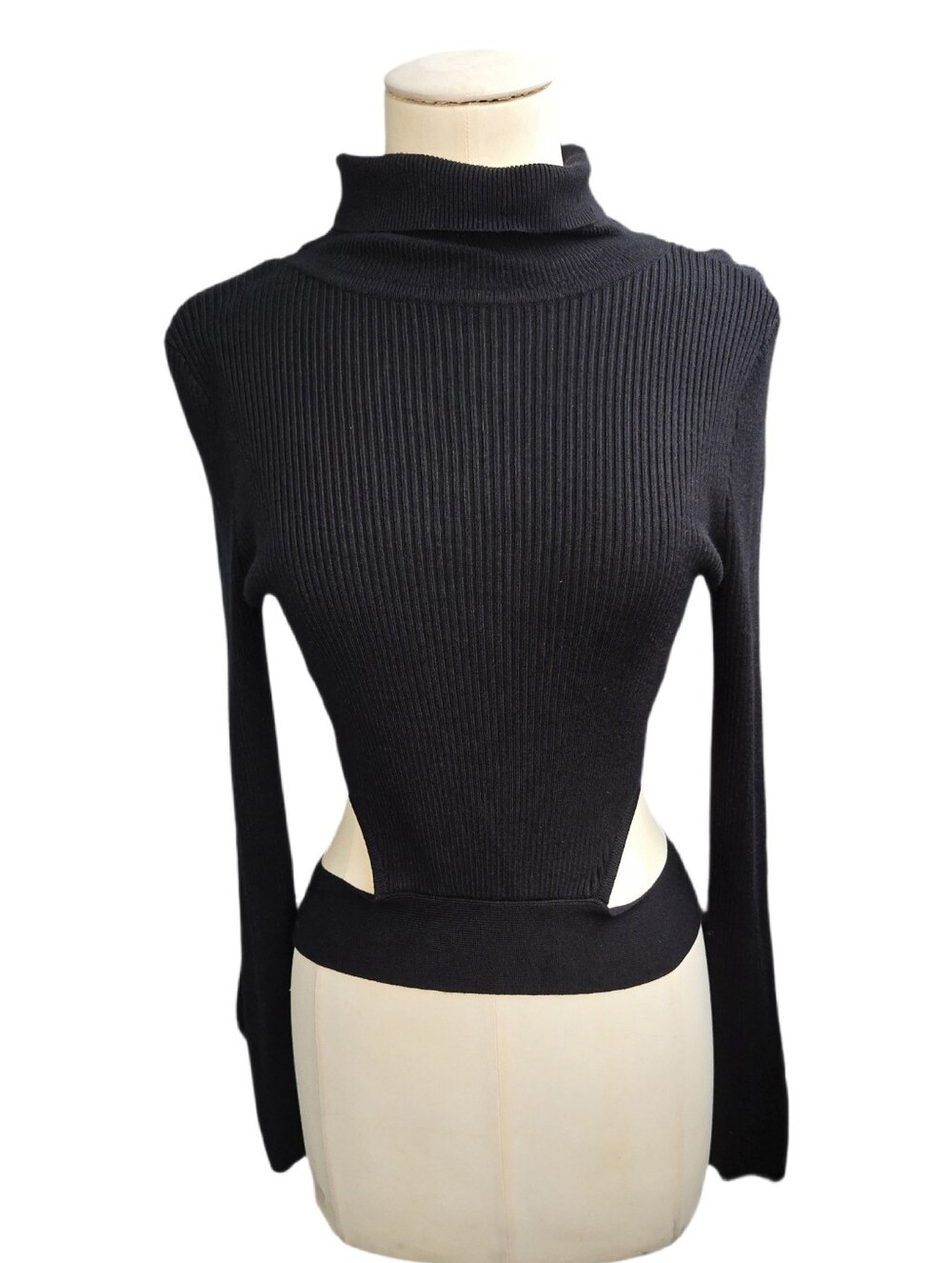 bebe Waist Tie Turtleneck Sweatet Size M
